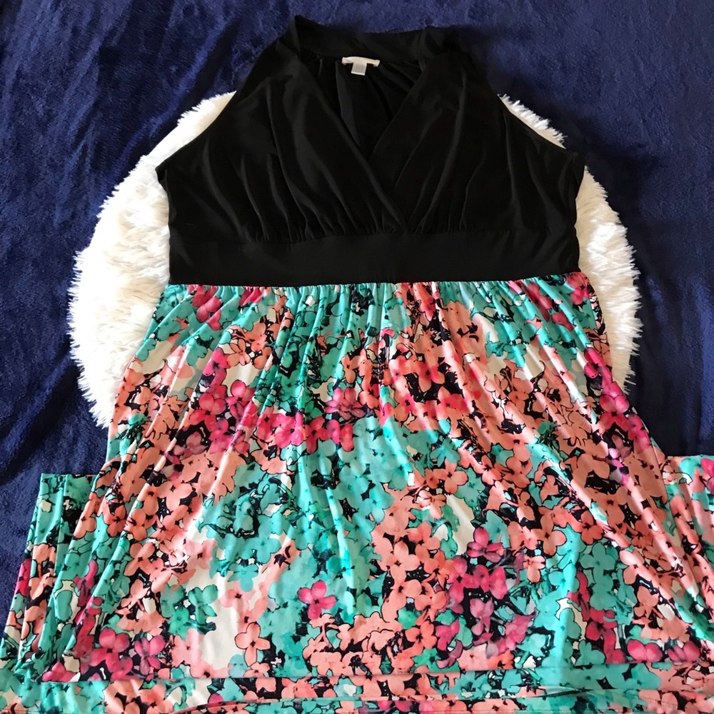 London Times Women Flower Maxi Dress